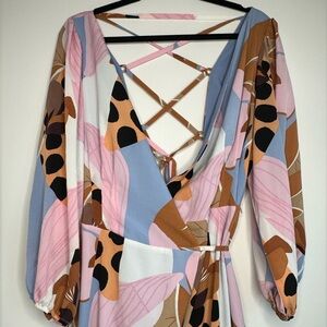 Anthropologie Plus Maxi Wrap Dress